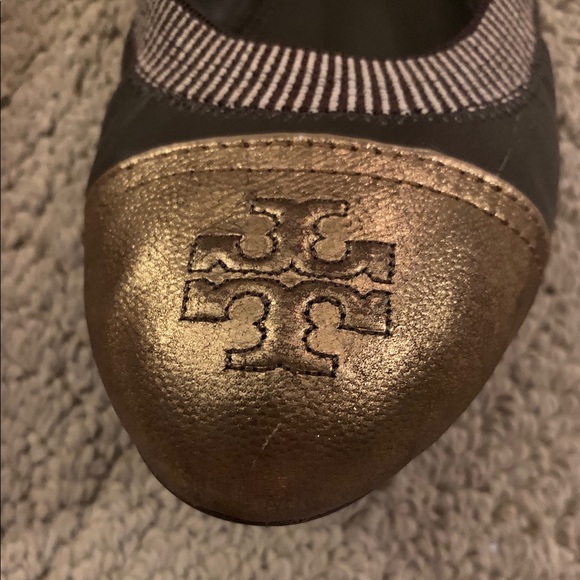 Women’s Tory Burch Gabby Ballet Flats, 11, Brown, Gold - Picture 5 of 12